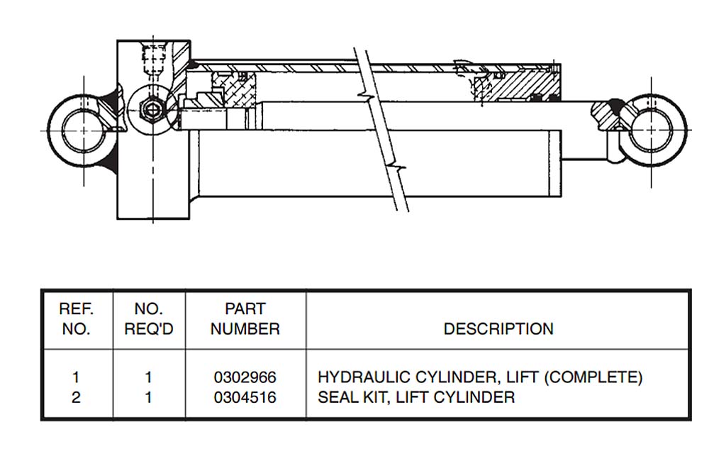 Miller Boom Lift Cylinder Seal Kit Challenger 4700 Series