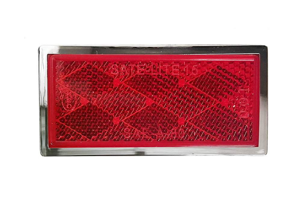 RECT.REFLECTOR RED (32DB)