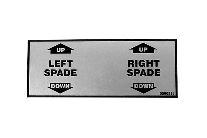 Miller Decal, Spade, Control Panel