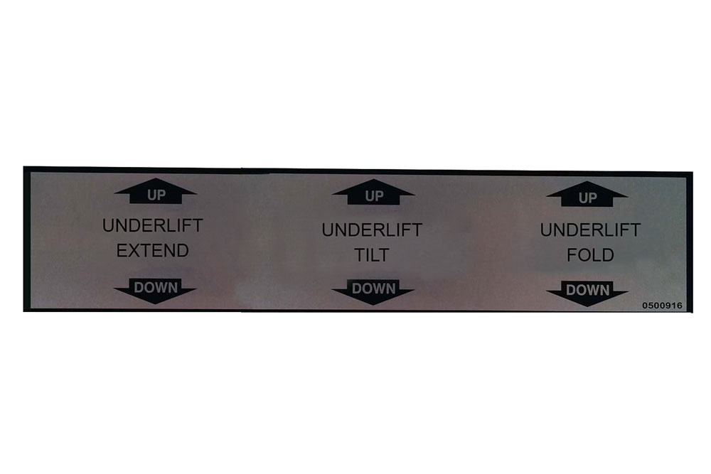Underlift Control Panel Decal