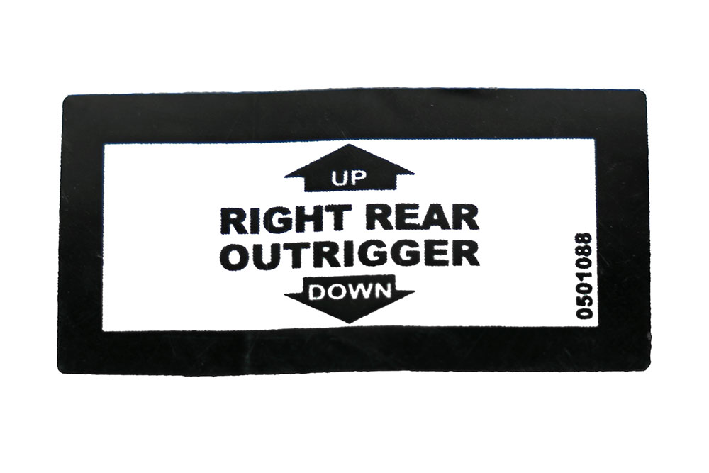 Decal  Rt. Rear Outrig Up/Dn