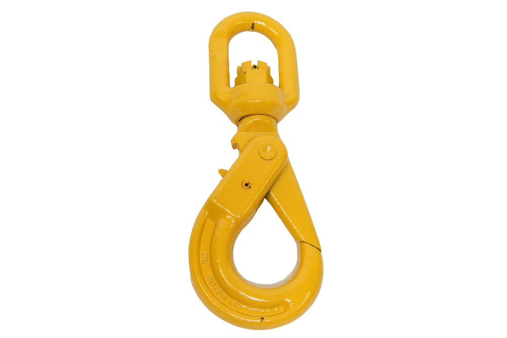 5/16" Swivel Eye Clevis Hook with Safety Latch Rigging Towing Accessory 