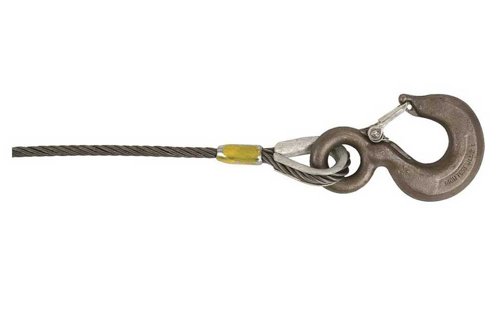 Lift-All Domestic Fiber Core Wire Rope - Hook &amp; Latch