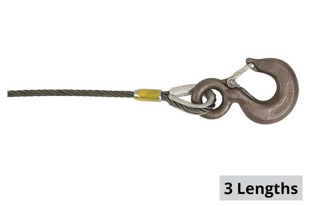 Lift-All Domestic Fiber Core Wire Rope - Hook and Latch