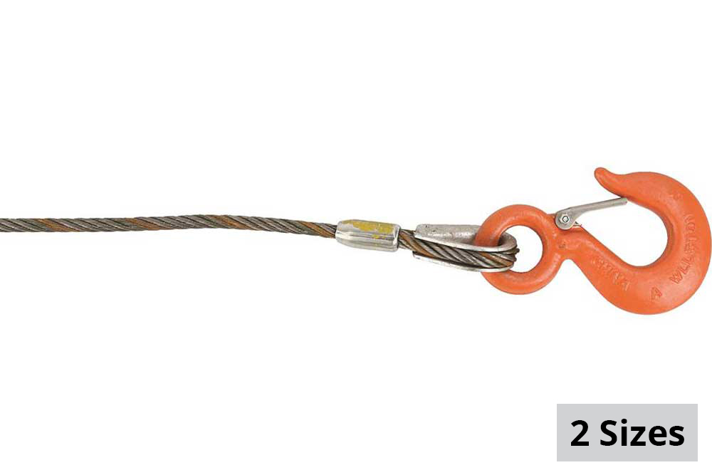 Lift-All Imported Fiber Core Wire Rope - Hook and Latch