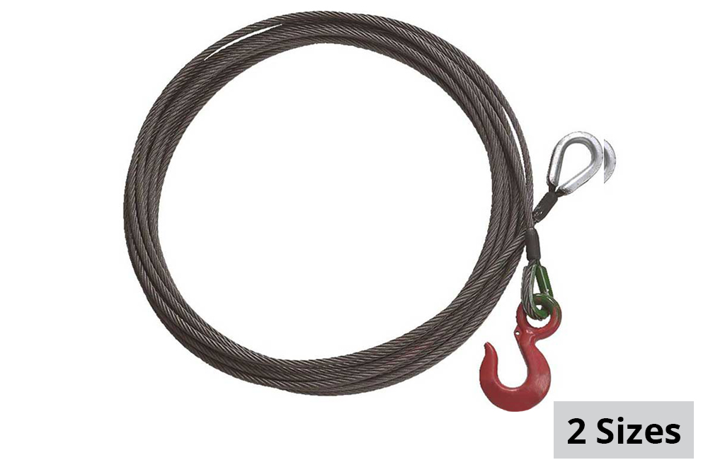 BA Products Ships in 1 to 2 Business Days 12SC200S Winch Cable 1/2 x 200 EIPS IWRC Steel Core with 3 Ton Swivel Hook 