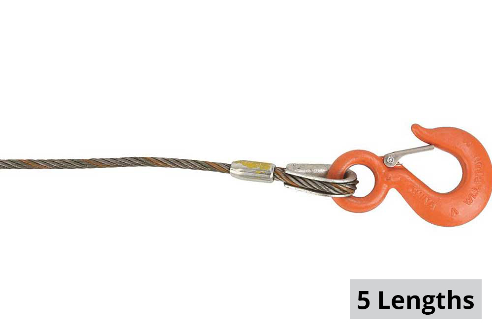 Lift-All Imported IWRC Wire Rope - Hook &amp; Latch