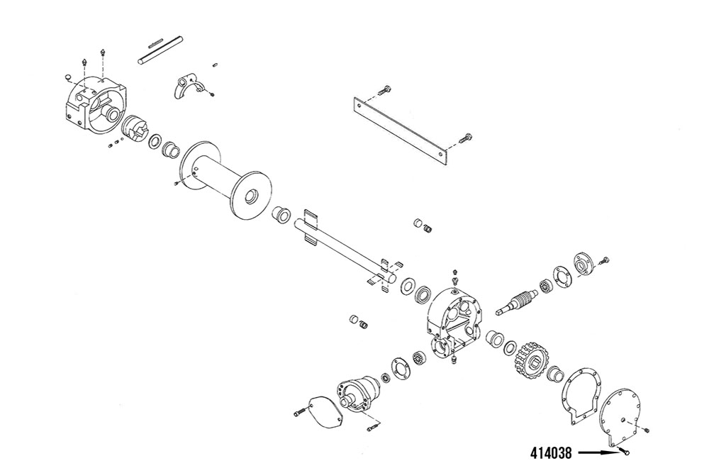 Miller Capscrew, 1/4" x 3/4", 4-Ton Hydraulic Winch, See 414038