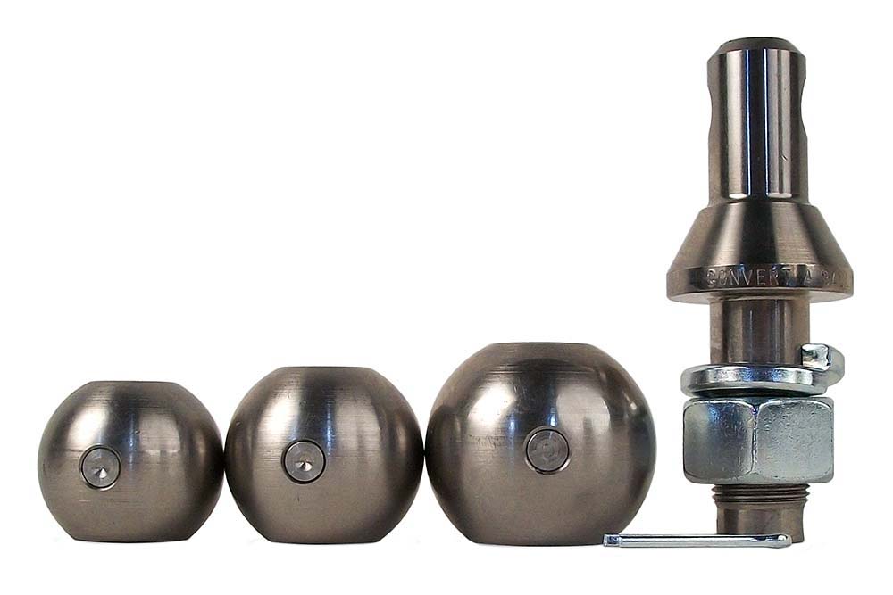 1 Convert-A-Ball 105LB Super-Long Nickel-Plated Shank with 2 Balls 