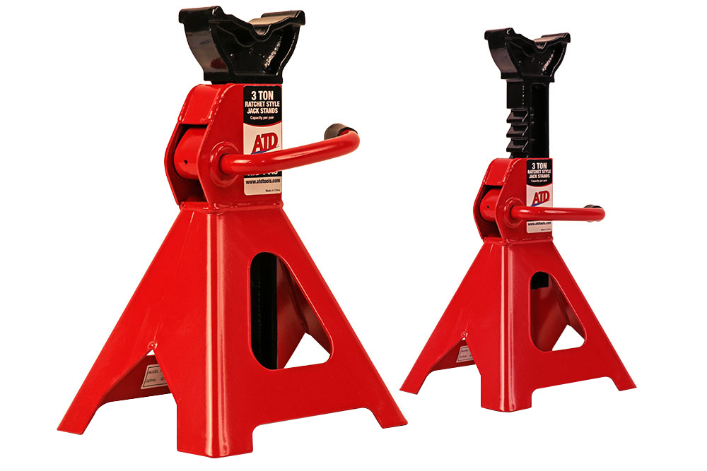 3-Ton Jack Stand,New 7-Adjustable Positions Automotive Short Car Auto Jack Stand 