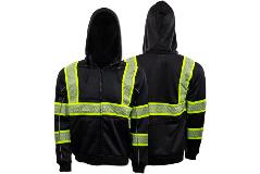 black hi vis pullover hoodie