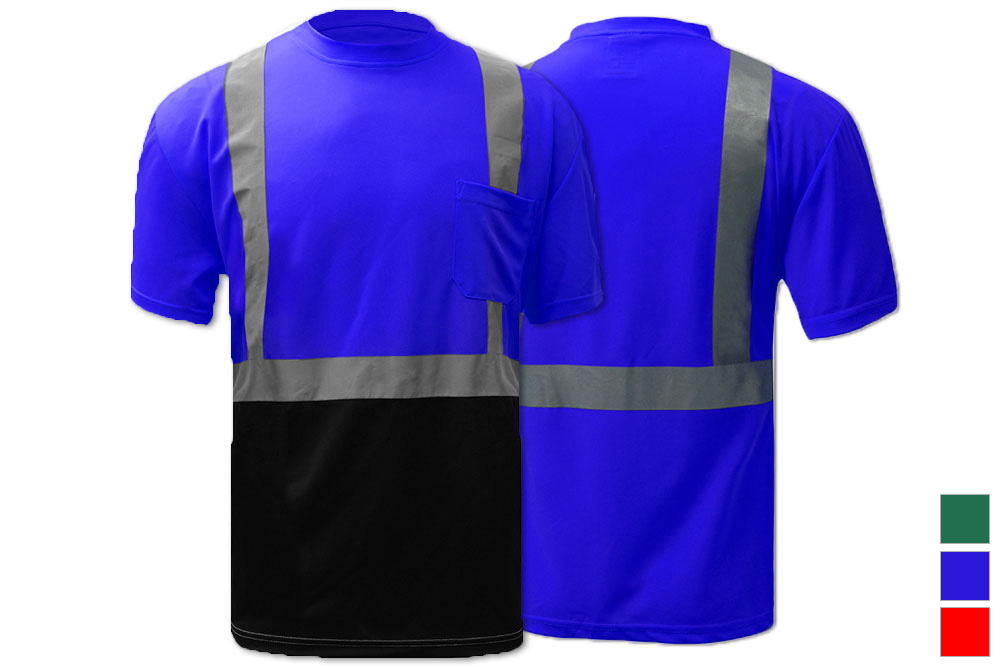 blue reflective safety shirts