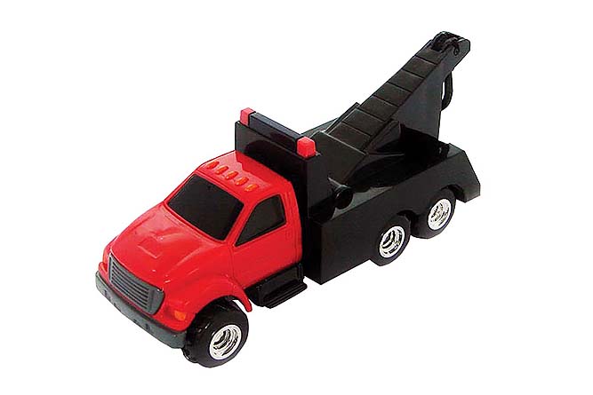 red tow truck toy