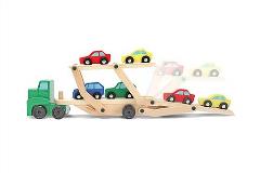 melissa and doug wooden car carrier