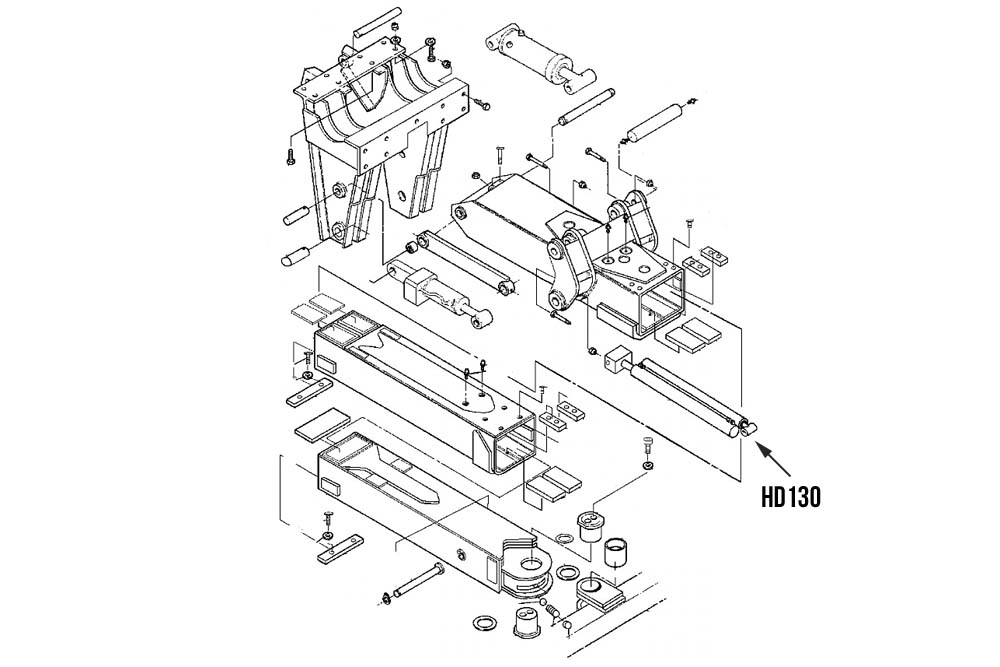 Miller Wheel Lift Extend Cylinder Century 712 and 716