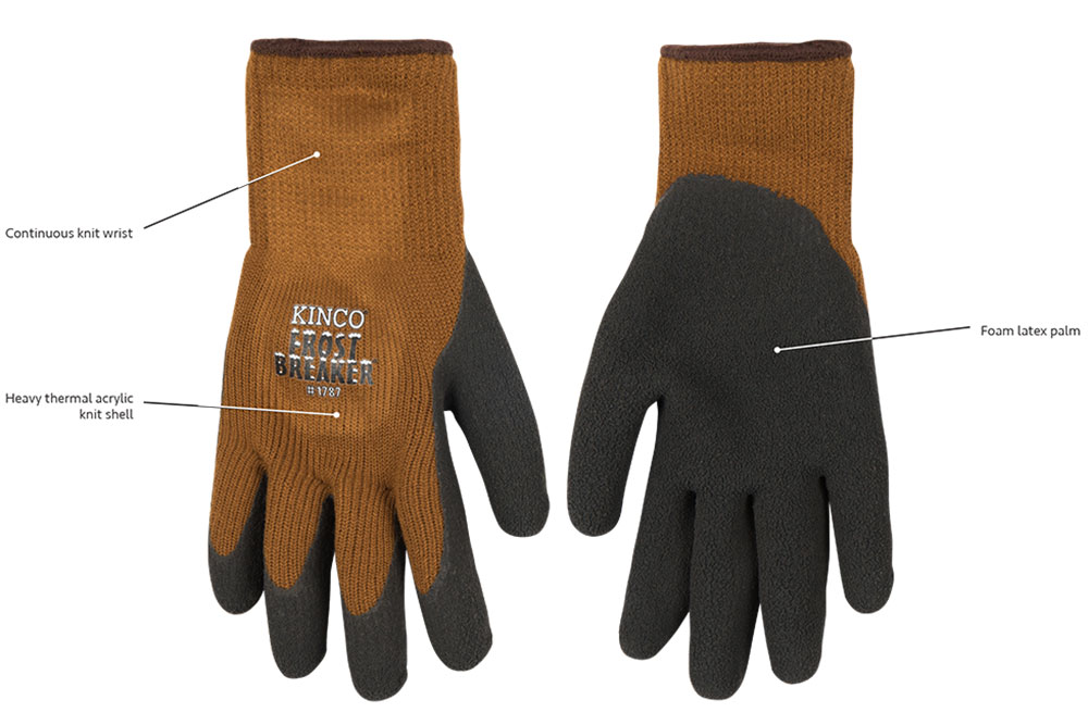 kinco frostbreaker foam latex form fitting thermal gripping glove