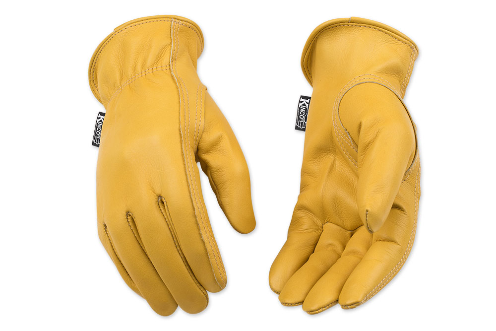 IRONWEAR 4190-OFT Pig Grain Leather Orange Fingertip Driver Glove MED 12 pr 