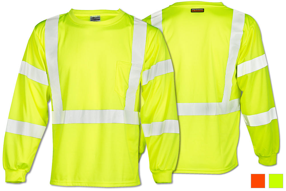 ml-91459146-1-ml-kishigo-hi-vis-long-sleeve-t-shirt-economy-class-3-lime-swatches ML Kishigo Economy Long Sleeve T-Shirts Class 3 | Yellow