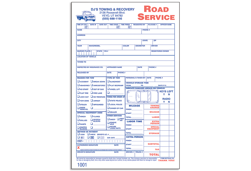 tow truck receipt book flilpfloppinthrough