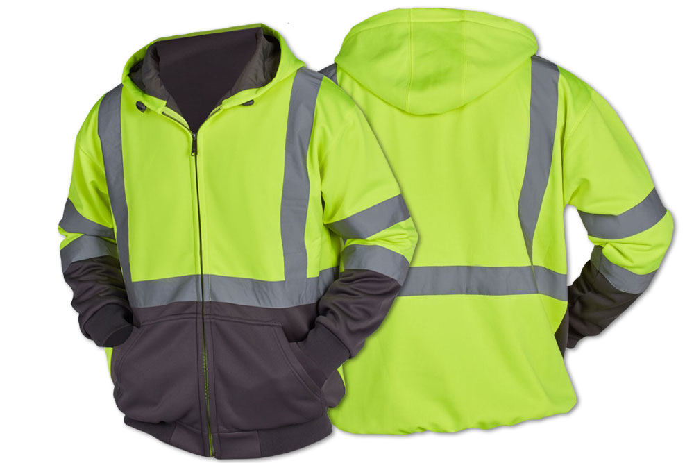 otb72-utility-pro-sweatshirt Utility Pro Class 3 Full-Zip Hooded Sweatshirt - Lime Parent