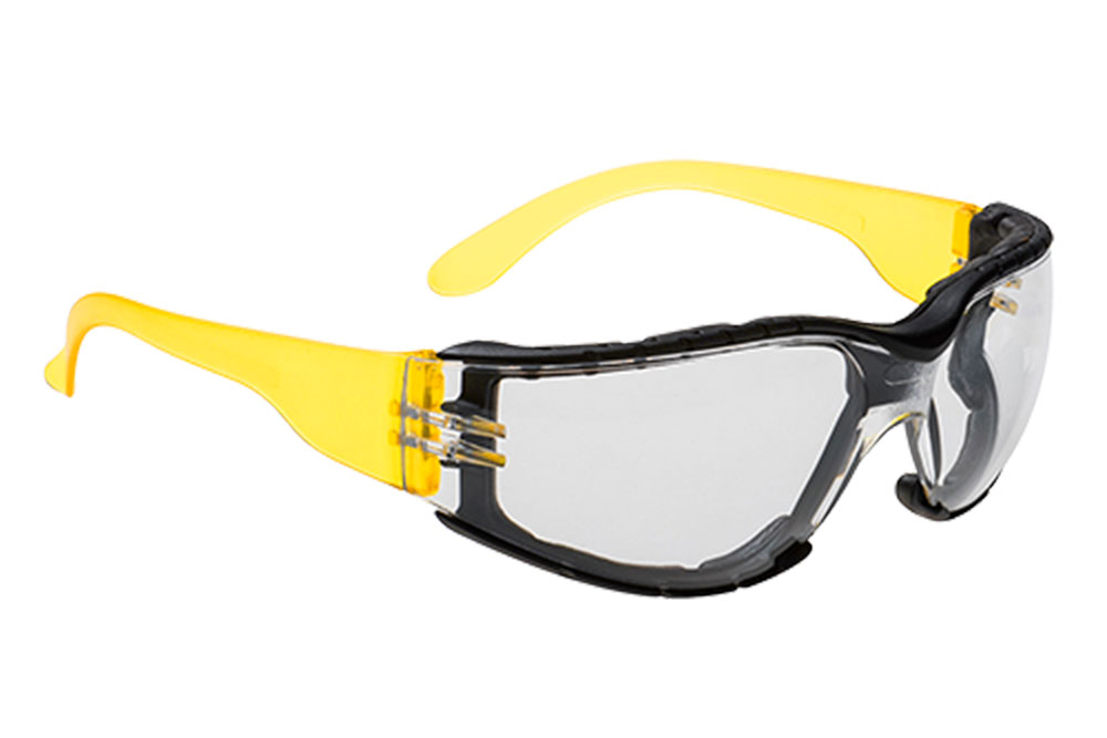 Portwest PW15 Polycarbonate Corded Fossa Work WrapAround Safety Eye Glasses ANSI 