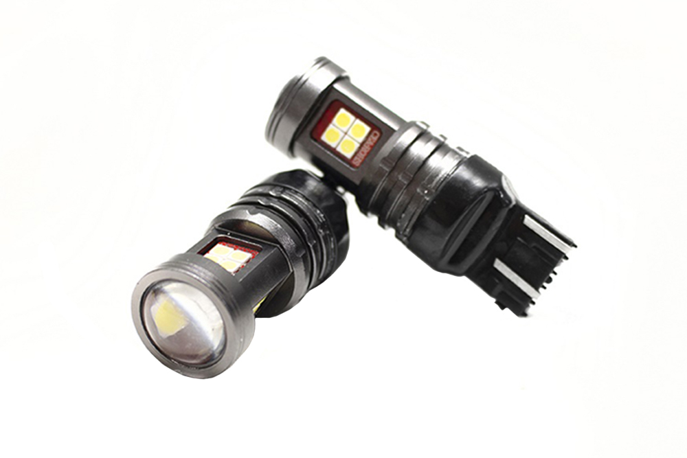 Race Sport Lighting RSTB7443W Terminator Series WHITE 7443 Base LED Replacement Bulbs DRL Brake Light 