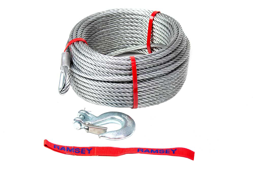 125'X3/8"Cable W/ Hook,Re 12X