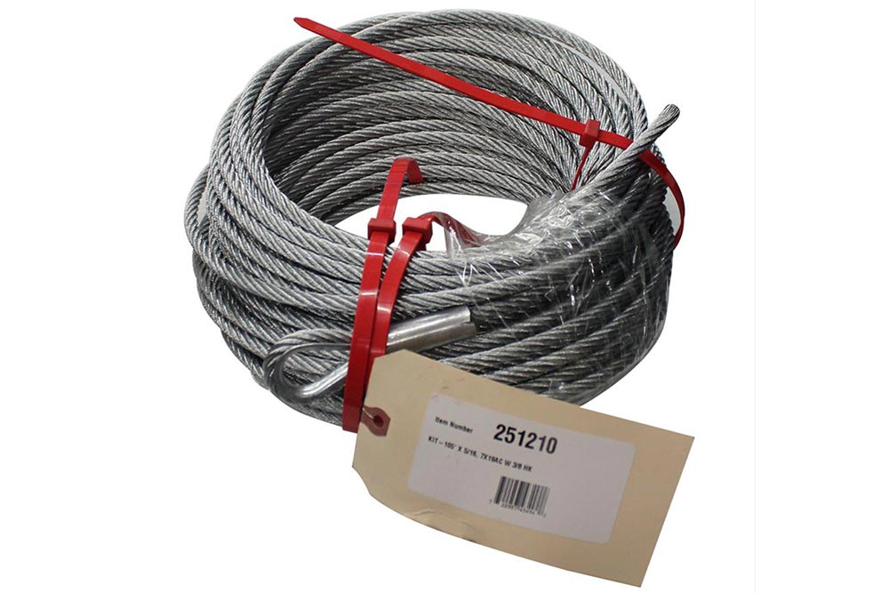 100' X 1/4" Cable Assy,Rep 6000