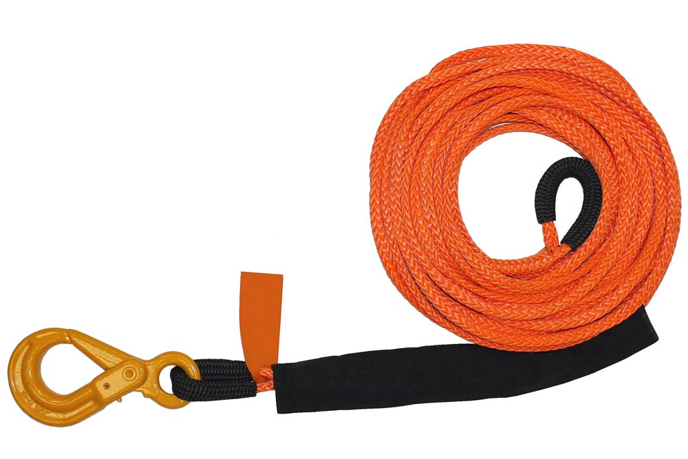Winch Rope Synthetic Cable Line With Sheath 6mm Towing Rope 7700 Lbs 49 Feet 