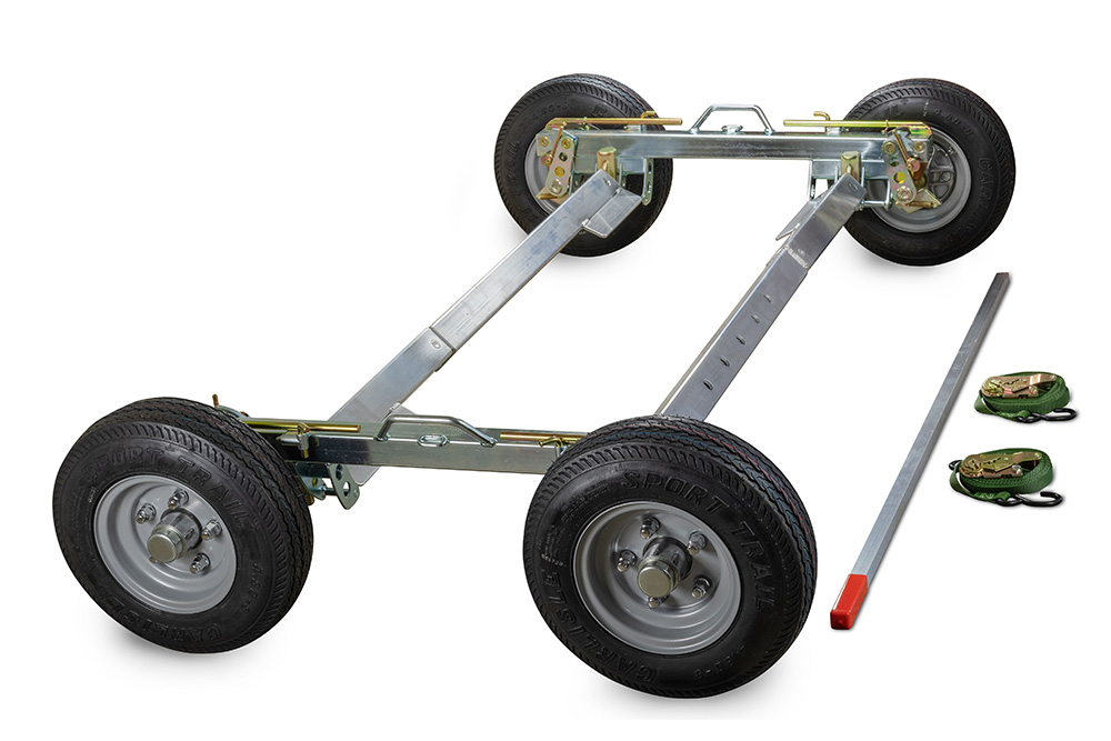 Collins Hi-Speed Dolly REPO Dolly Set Zinc Plated w/ Aluminum Axles and Steel 5 Lug Wheels 4.80 x 8