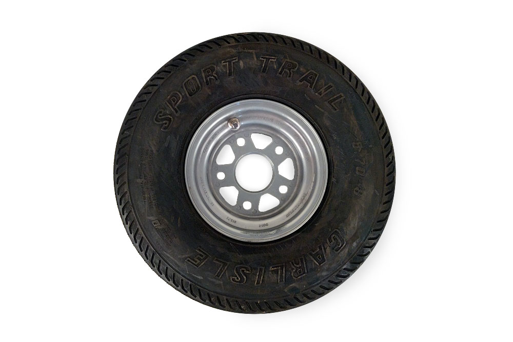 Collins Aluminum Tire and Wheel Assembly 5.70 x 8
