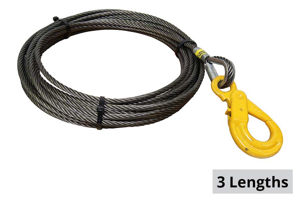 All-Grip Super Swaged Winch Cable w/ Self Locking Eye Hook