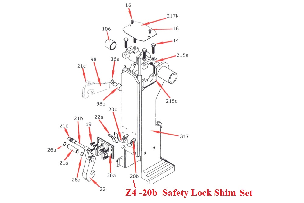 Zacklift Safety Lock Shim Set 1/8 x 1 x 3-1/4"