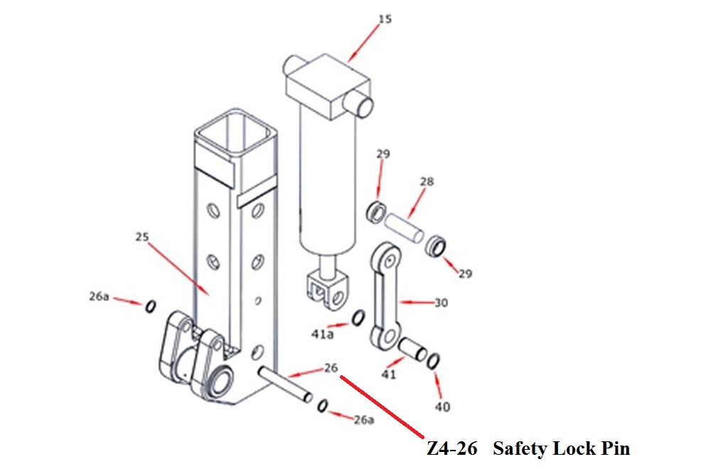 Zacklift Safety Lock Pin 1-1/4 x 8-1/2"