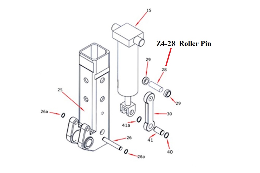 Zacklift Roller Pin 1 3/8" x 5 3/4"