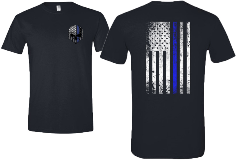 skull american flag shirt